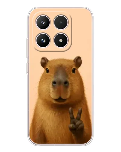 Чехол для Xiaomi 17 с картинкой «Капибара виктория»
