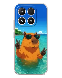 Чехол для Xiaomi 17 с картинкой «Морская капибара»