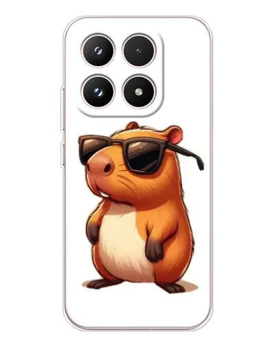 Чехол для Xiaomi 17 с картинкой «Капибара в очках»