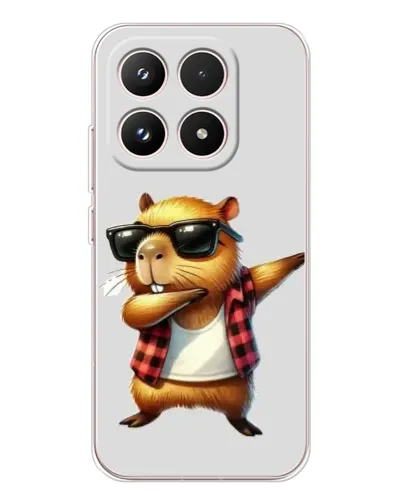 Чехол для Xiaomi 17 с картинкой «Капибара рэпер даб»
