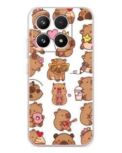 Чехол для Xiaomi 17 с картинкой «Стикерпак с капибарами»