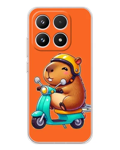 Чехол для Xiaomi 17 с картинкой «Капибара на скутере»