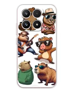 Чехол для Xiaomi 17 с картинкой «Крутые капибары музыканты»