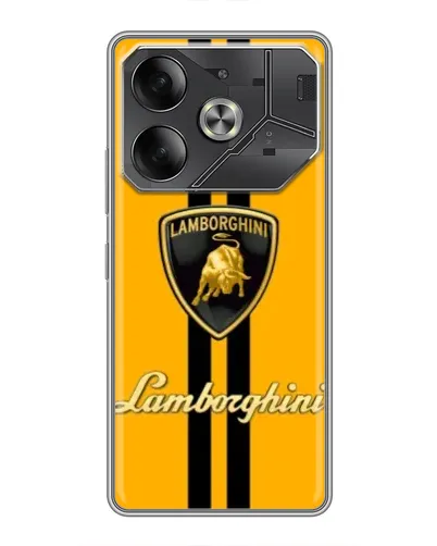 Чехол для Xiaomi 18 Pro Max с картинкой «Lamborghini Stripe желтый»