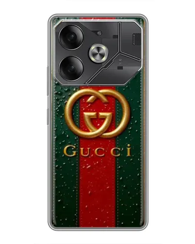 Чехол для Xiaomi 18 Pro с картинкой «Gucci — фирменная полоса и золото» Чехол для Xiaomi 18 Pro с картинкой «Gucci — фирменная полоса и золото»