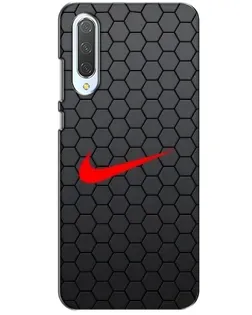 Чехол для Xiaomi CC9 с картинкой «Nike — карбоновая сетка»