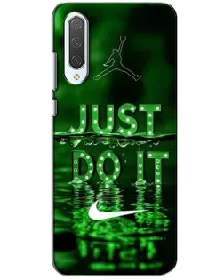 Чехол для Xiaomi CC9 с картинкой «Зеленый неоновый Nike»