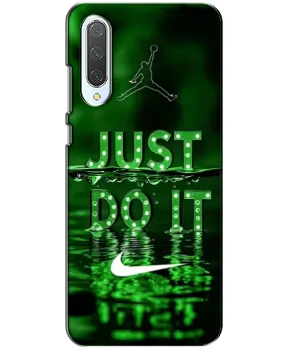 Чехол для Xiaomi CC9 с картинкой «Зеленый неоновый Nike»