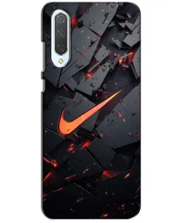 Чехол для Xiaomi CC9 с картинкой «Nike — эффект разломов»