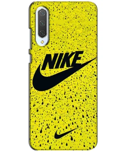 Чехол для Xiaomi CC9 с картинкой «Желтый текстурный Nike»