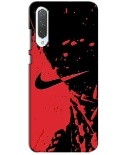 Чехол для Xiaomi CC9 с картинкой «Красные брызги Nike»