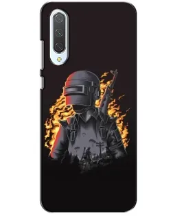 Чохол для Xiaomi CC9 з картинкою «PUBG — вогняний силует»