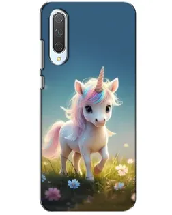 Чехол для Xiaomi CC9 с картинкой «Единорог на поляне»