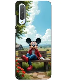 Чехол для Xiaomi CC9 с картинкой «Микки на скамейке»