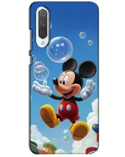 Чехол для Xiaomi CC9 с картинкой «Mickey и мыльные пузыри»