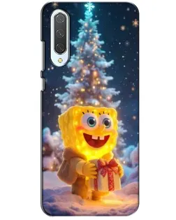 Чехол для Xiaomi CC9 с картинкой «Рождественский Спанч Боб»