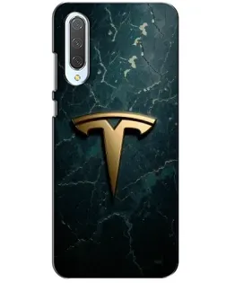 Чохол для Xiaomi CC9 з картинкою «Мармурова Tesla Gold»