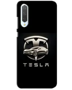Чохол для Xiaomi CC9 з картинкою «Tesla — срібне авто»