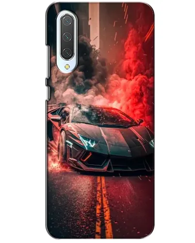 Чохол для Xiaomi CC9 з картинкою «Lamborghini червоний дим»