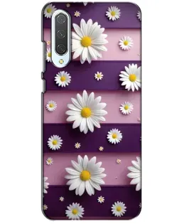 Чохол для Xiaomi CC9 з картинкою «Ромашки на фіолетовому»