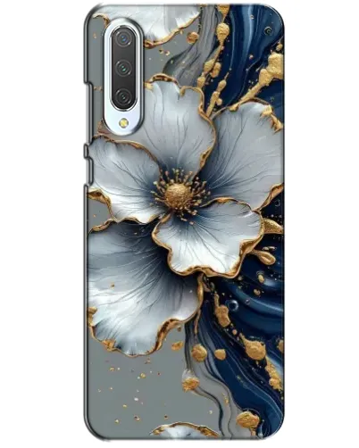 Чохол для Xiaomi CC9 з картинкою «Біла квітка та золотий флюїд» Чохол для Xiaomi CC9 з картинкою «Біла квітка та золотий флюїд»