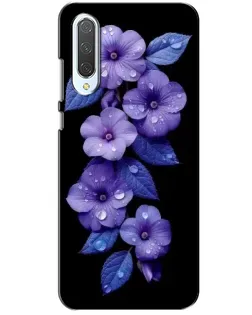 Чохол для Xiaomi CC9 з картинкою «Фіолетові квіти з росою»