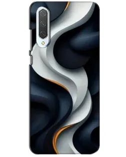 Чохол для Xiaomi CC9 з картинкою «Об'ємні чорно-білі стрічки»