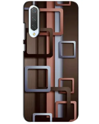 Чохол для Xiaomi CC9 з картинкою «Коричневі об'ємні квадрати»