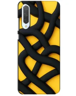 Чохол для Xiaomi CC9 з картинкою «Чорне жовте переплетення»