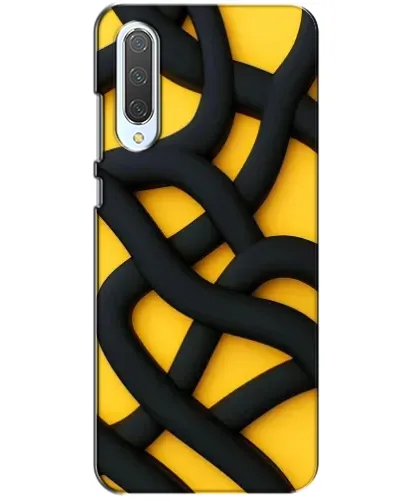 Чохол для Xiaomi CC9 з картинкою «Чорне жовте переплетення»