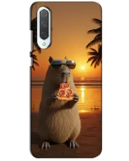 Чохол для Xiaomi CC9 з картинкою «Капібара з піцою»