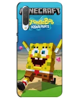 Чохол для Xiaomi Mi CC9e з картинкою «Губка Боб Minecraft»