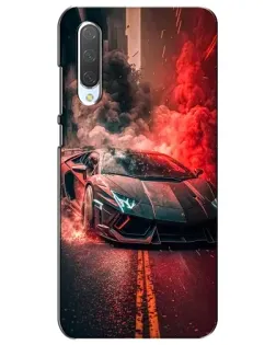 Чохол для Xiaomi Mi CC9e з картинкою «Lamborghini червоний дим»