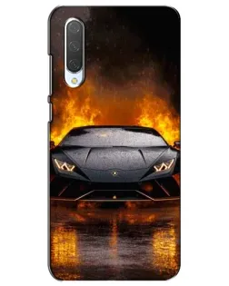 Чохол для Xiaomi Mi CC9e з картинкою «Lamborghini у вогні»