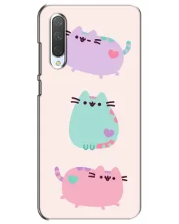 Чохол для Xiaomi Mi CC9e з картинкою «Pusheen тріо»
