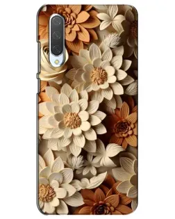 Чехол для Xiaomi Mi CC9e с картинкой «Бежевый флористический декор» Чехол для Xiaomi Mi CC9e с картинкой «Бежевый флористический декор»