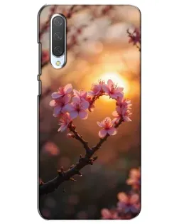Чехол для Xiaomi Mi CC9e с картинкой «Розовый цвет сердце на фоне заката» Чехол для Xiaomi Mi CC9e с картинкой «Розовый цвет сердце на фоне заката»