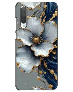 Чехол для Xiaomi Mi CC9e с картинкой «Белый цветок и золотой флюид» Чехол для Xiaomi Mi CC9e с картинкой «Белый цветок и золотой флюид»