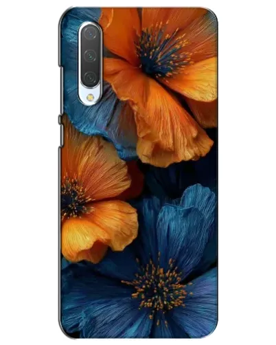 Чехол для Xiaomi Mi CC9e с картинкой «Яркая сине-оранжевая флора» Чехол для Xiaomi Mi CC9e с картинкой «Яркая сине-оранжевая флора»