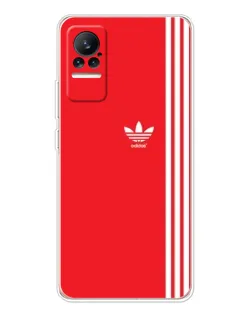 Чехол для Xiaomi Civi 1S с картинкой «Красный минимализм Adidas»
