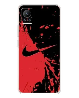 Чехол для Xiaomi Civi 1S с картинкой «Красные брызги Nike» Чехол для Xiaomi Civi 1S с картинкой «Красные брызги Nike»