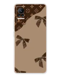 Чехол для Xiaomi Civi 1S с картинкой «LV — кофейный атлас»