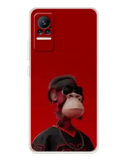 Чехол для Xiaomi Civi 1S с картинкой «Bored Ape в красном»