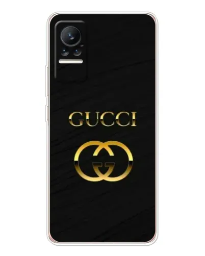 Чехол для Xiaomi Civi 1S с картинкой «Золотой логотип Gucci»