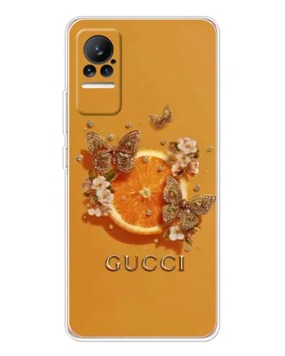 Чехол для Xiaomi Civi 1S с картинкой «Gucci — золотые бабочки» Чехол для Xiaomi Civi 1S с картинкой «Gucci — золотые бабочки»