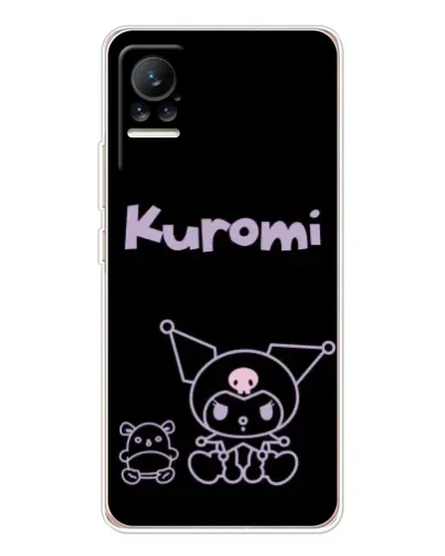 Чехол для Xiaomi Civi 1S с картинкой «Kuromi — черный минимализм»