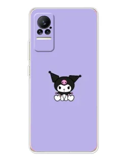 Чехол для Xiaomi Civi 1S с картинкой «Kuromi — фиолетовый минимализм»