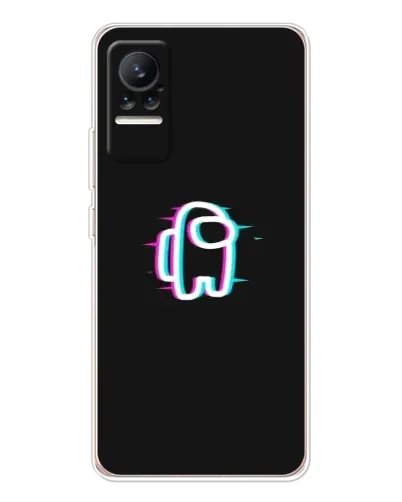 Чехол для Xiaomi Civi 1S с картинкой «Among Us неон»