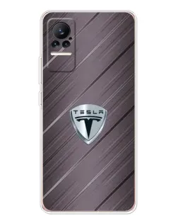 Чехол для Xiaomi Civi 1S с картинкой «Металлическая текстура Tesla» Чехол для Xiaomi Civi 1S с картинкой «Металлическая текстура Tesla»