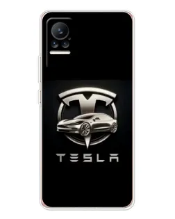 Чехол для Xiaomi Civi 1S с картинкой «Tesla — серебристое авто» Чехол для Xiaomi Civi 1S с картинкой «Tesla — серебристое авто»
